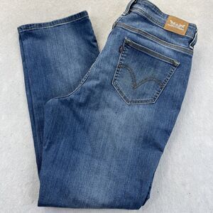 Levis 580 Jeans Womens Size 16W PLUS Blue Denim Defined Waist Straight Retro